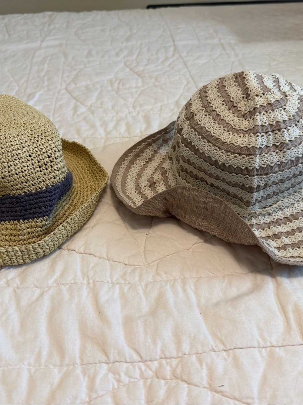 Women’s Straw Sun Hat - Beige and Tan